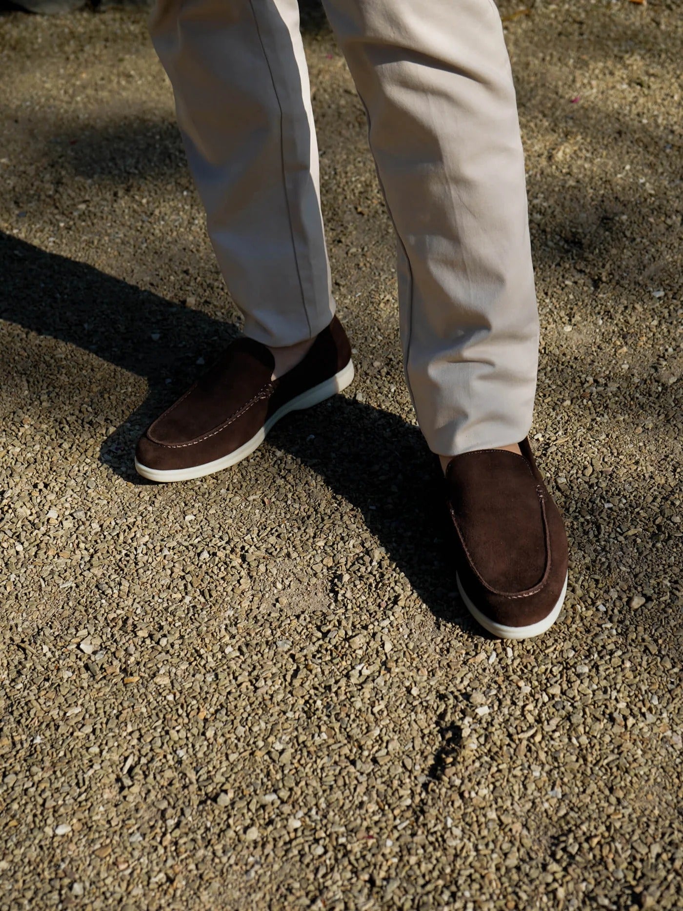 Mocasines de ante confort - Marrón