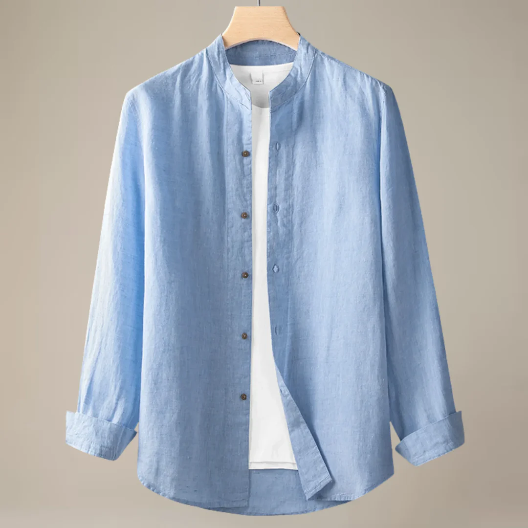 Camisa Lino Puro Verona - Azul