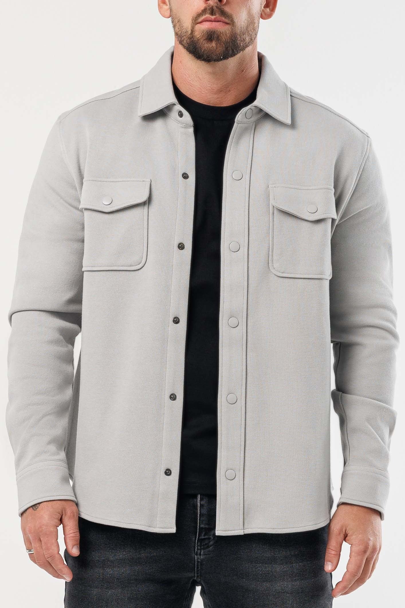 Chamarra Classic Cotton Signature - Gris Claro