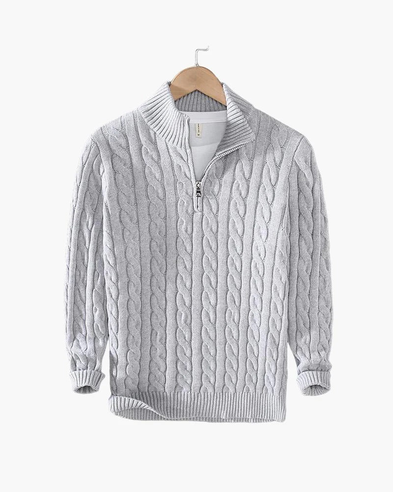 Suéter de Cable Half-Zip
