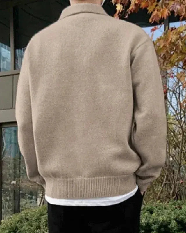 Suéter Polo de Lana – Beige