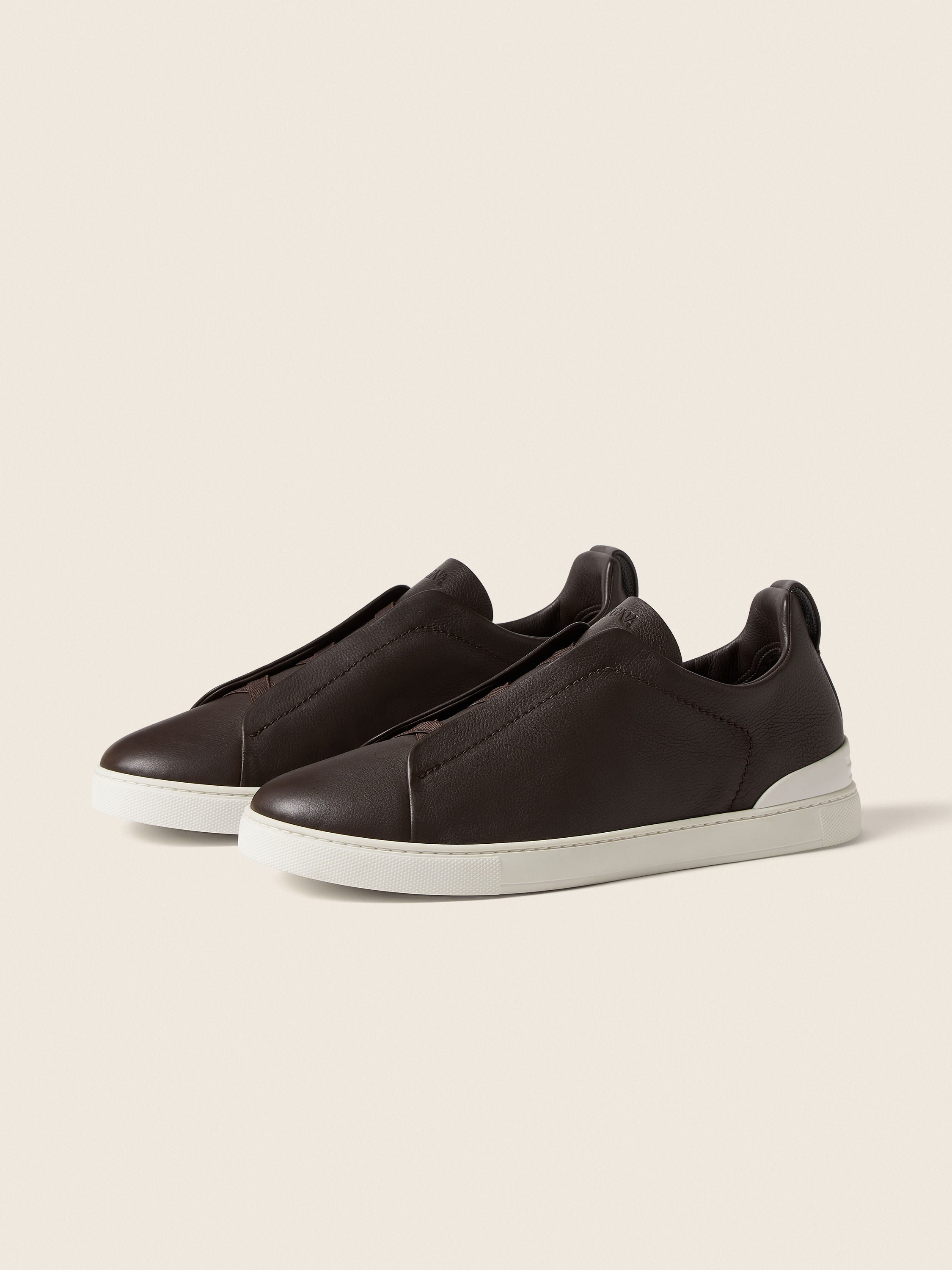 Triple Stitch SECONDSKIN Slip-On Zapatilla - Marrón oscuro