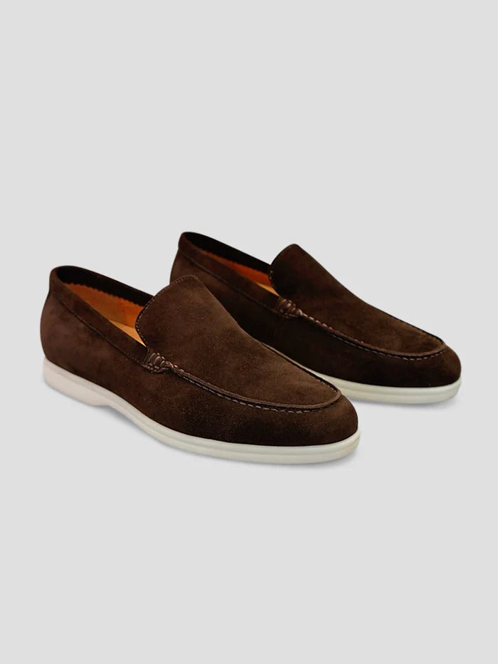 Mocasines de ante confort - Marrón
