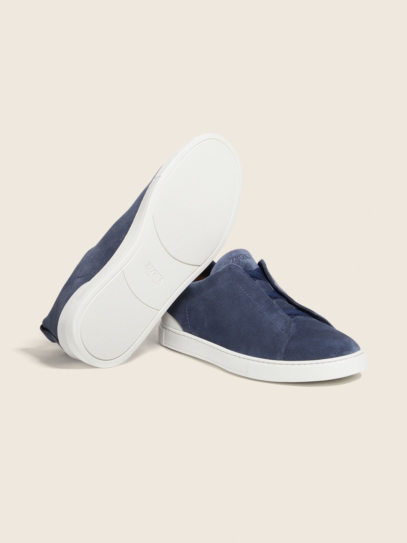 Triple Stitch Gamuza Slip-On Zapatilla – Azul utility