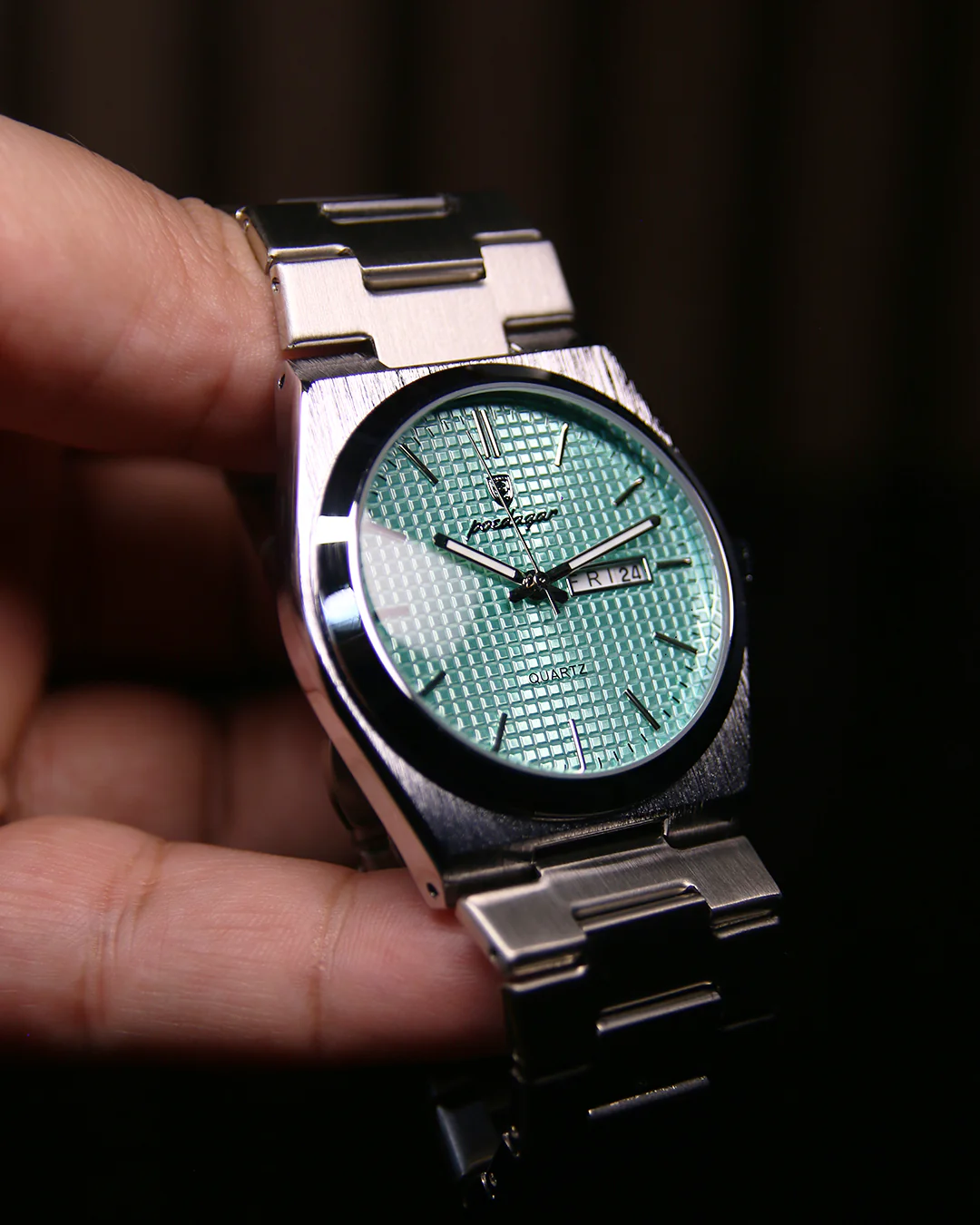 Reloj de Acero Mint Grid