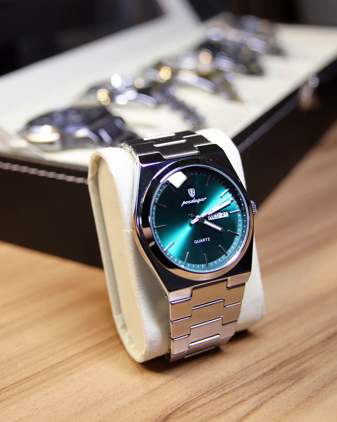 Reloj de Acero Esmeralda – Verde