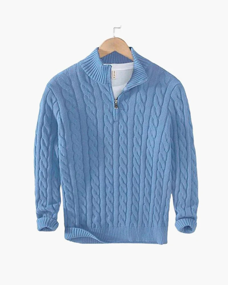Suéter de Cable Half-Zip