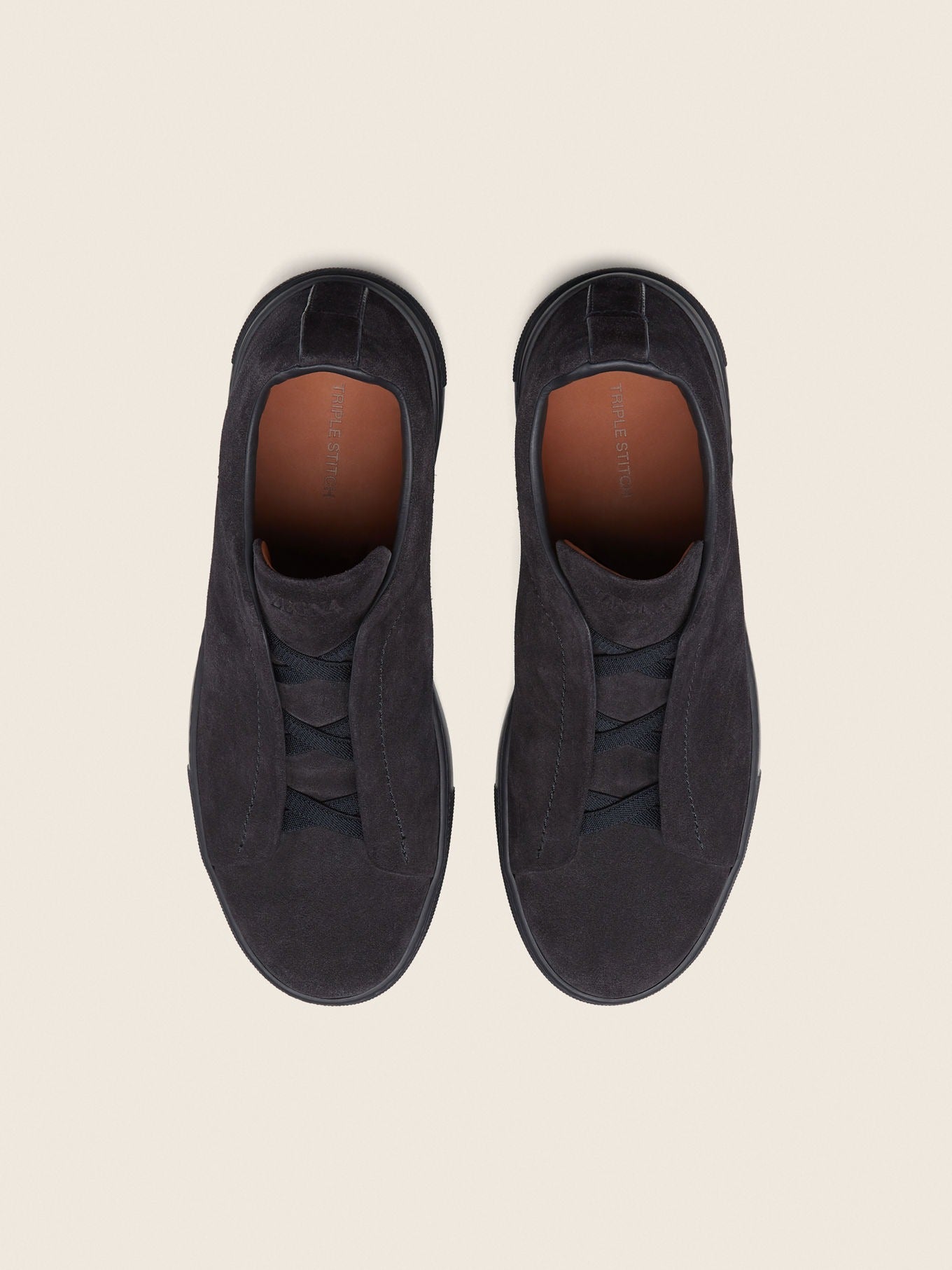 Triple Stitch Gamuza Slip-On Zapatilla – Azul marino