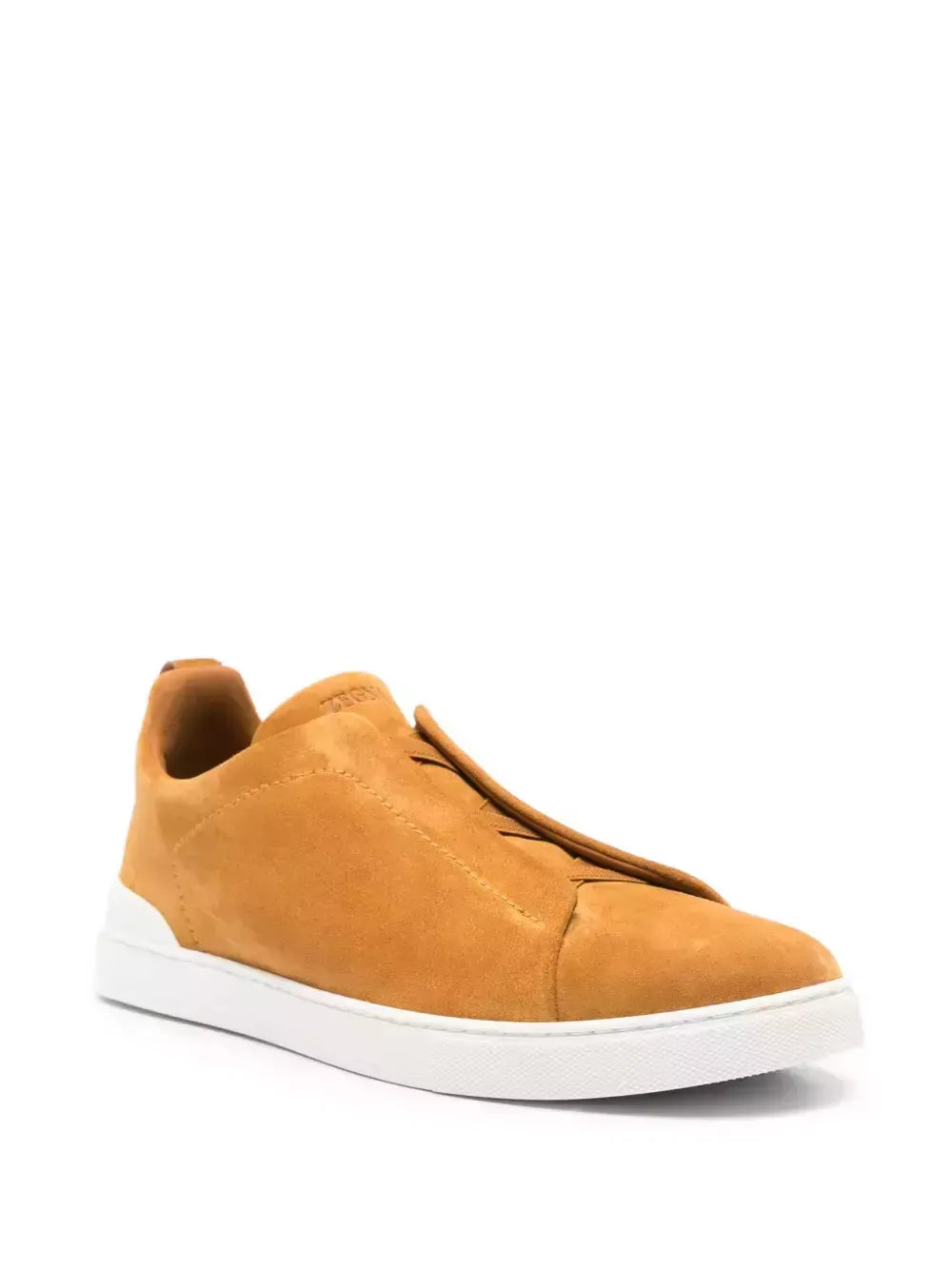 Triple Stitch Gamuza Zapatillas – Mostaza