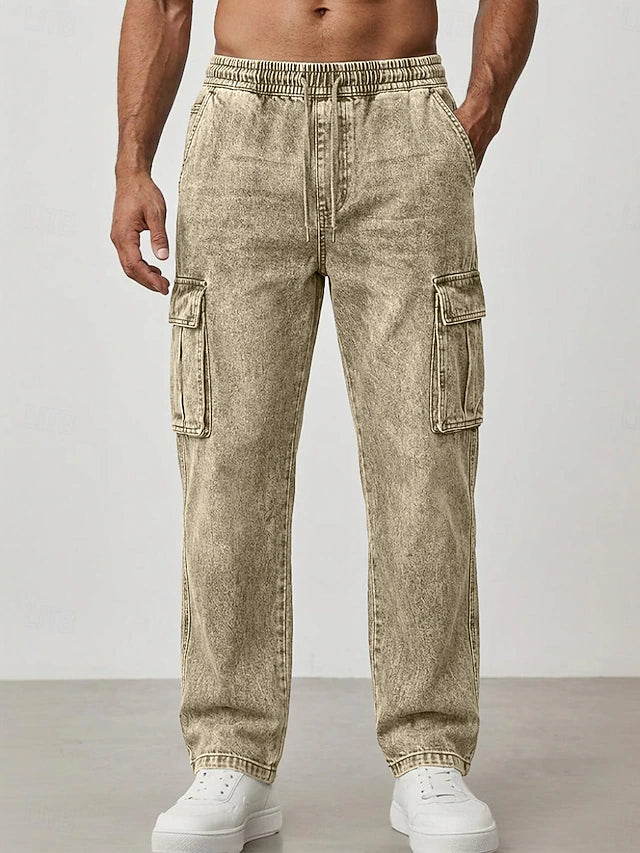 Pantalón Cargo Acid Wash Urban Fit - Caqui