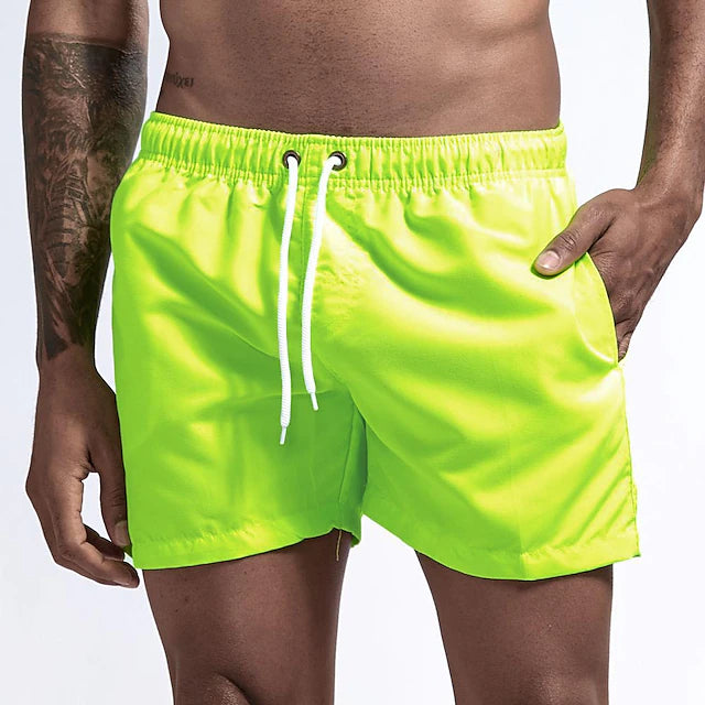 Short Swim Core con Cordón - Amarillo fluorescente