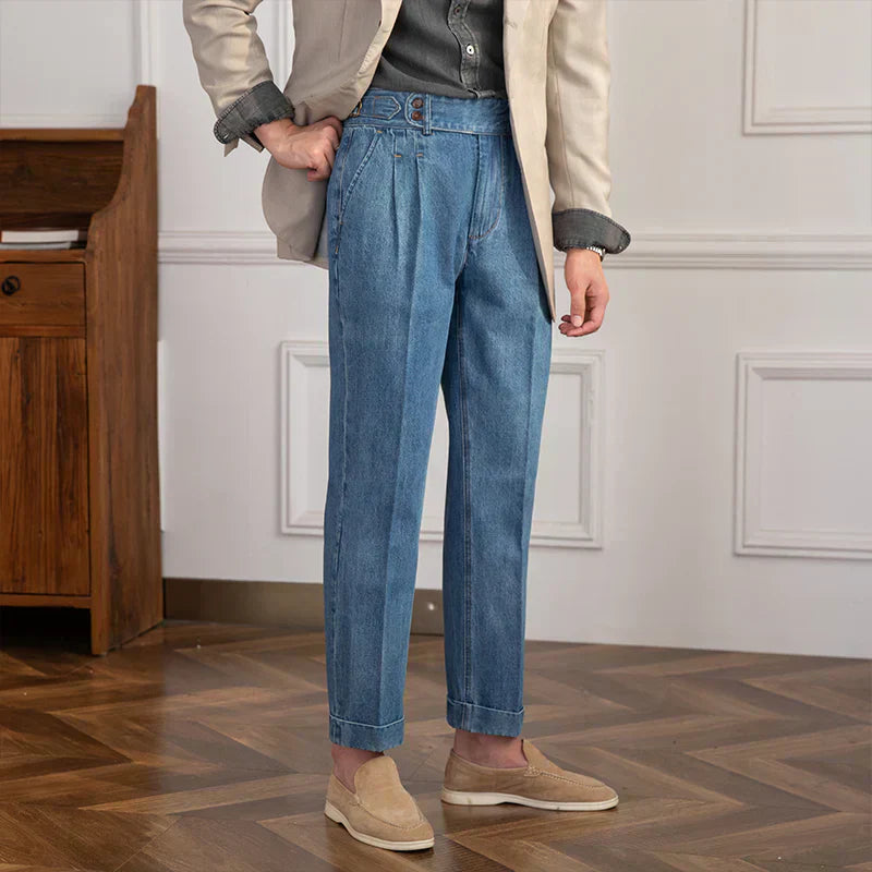 Pantalones de Mezclilla Confeccionados – Azul Claro