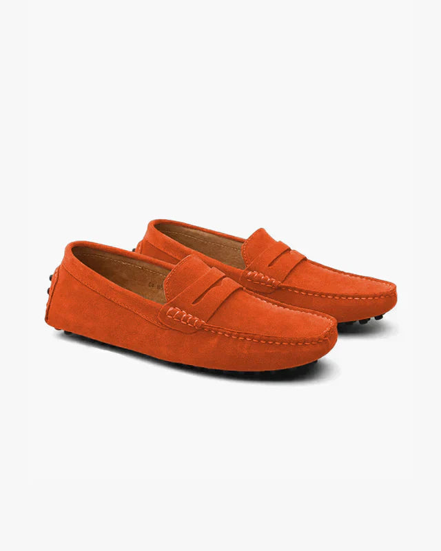Kingsford Gamuza Driving Loafers - Naranja