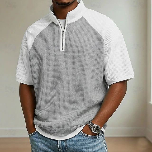 Polo Waffle Northfield - Gris claro