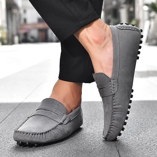 Mocasín Retro Comfort Drive - Gris claro