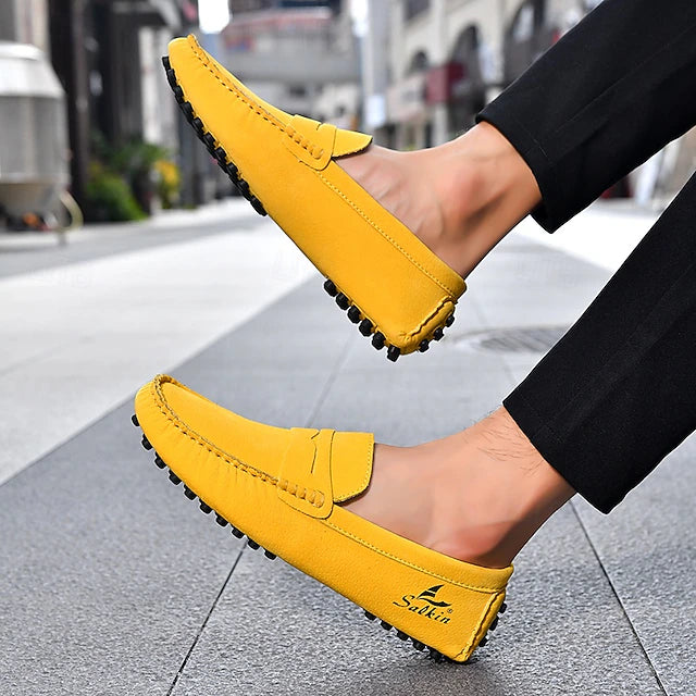 Mocasín Retro Comfort Drive - Amarillo