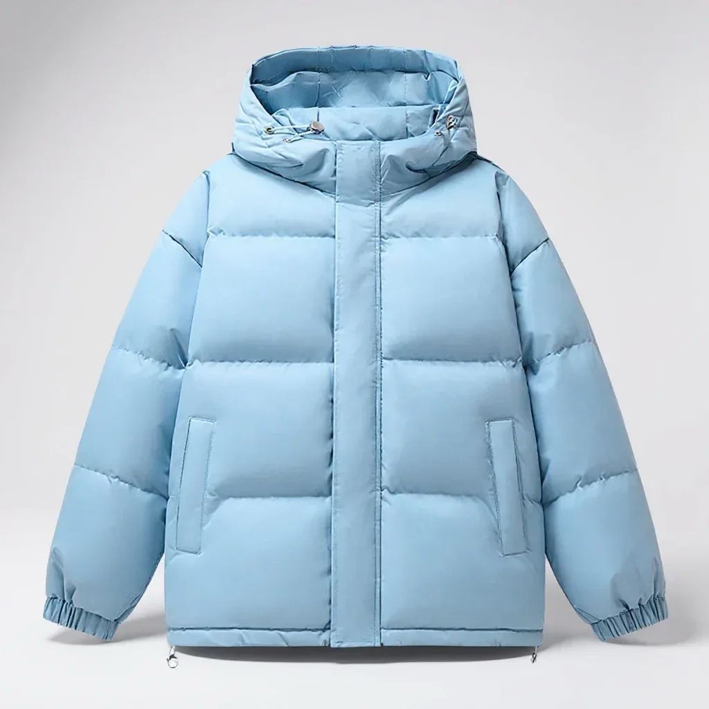 Chamarra Puffer Core de Ajuste Elástico - Gris