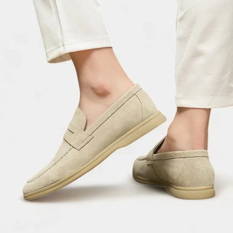Old Money Gamuza Mocasines - Beige
