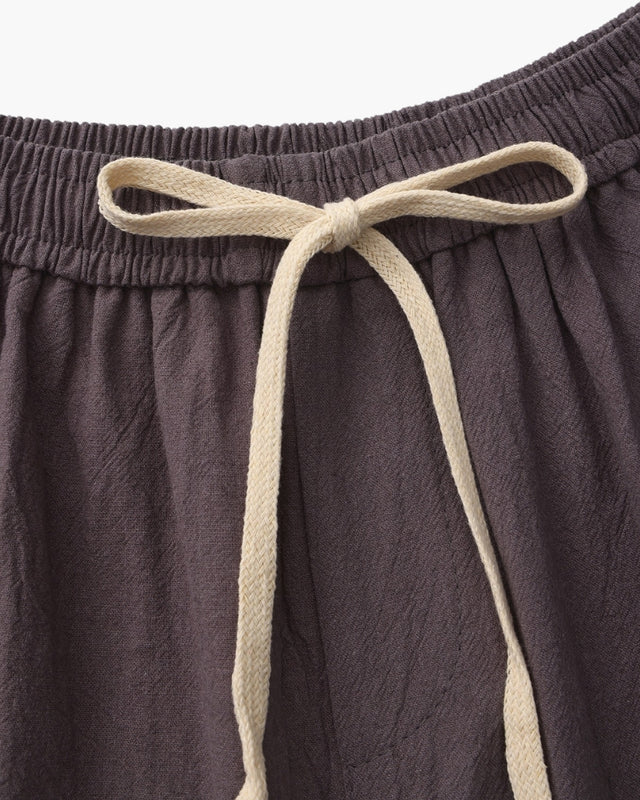 Shorts de Lino Lago – Gris