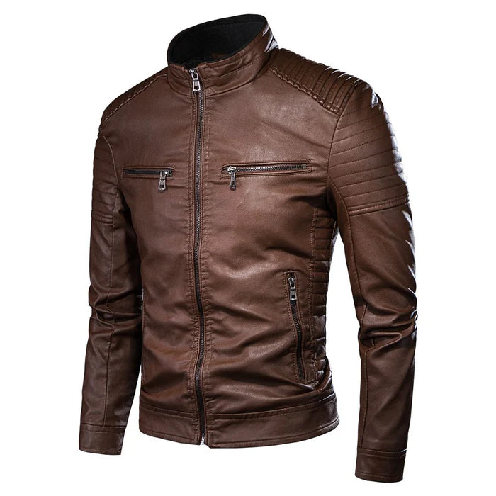 Chaqueta Vintage de Cuero - Negro