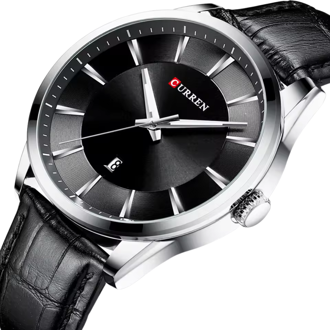 Reloj Clásico de Cuero Eclipse