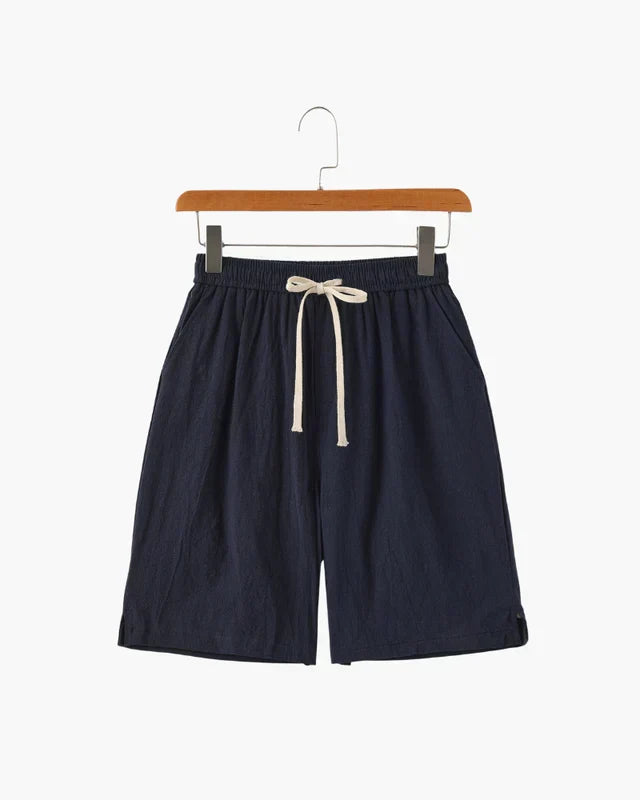 Shorts de Lino Lago – Azul Marino