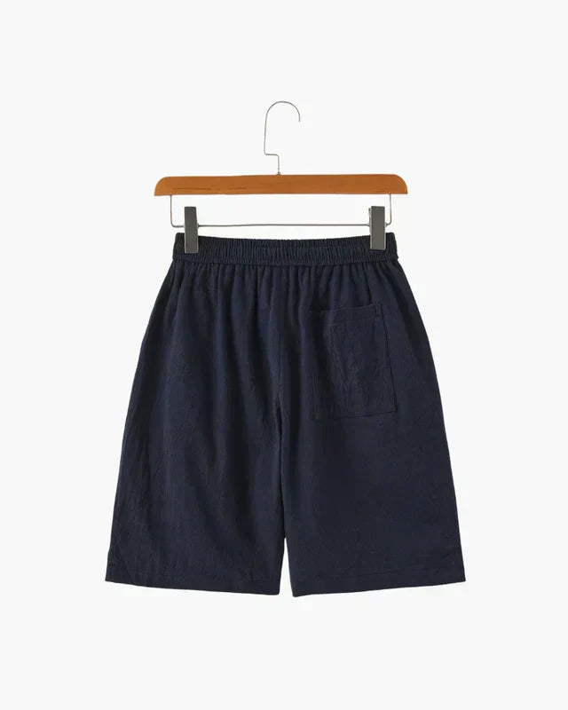 Shorts de Lino Lago – Azul Marino