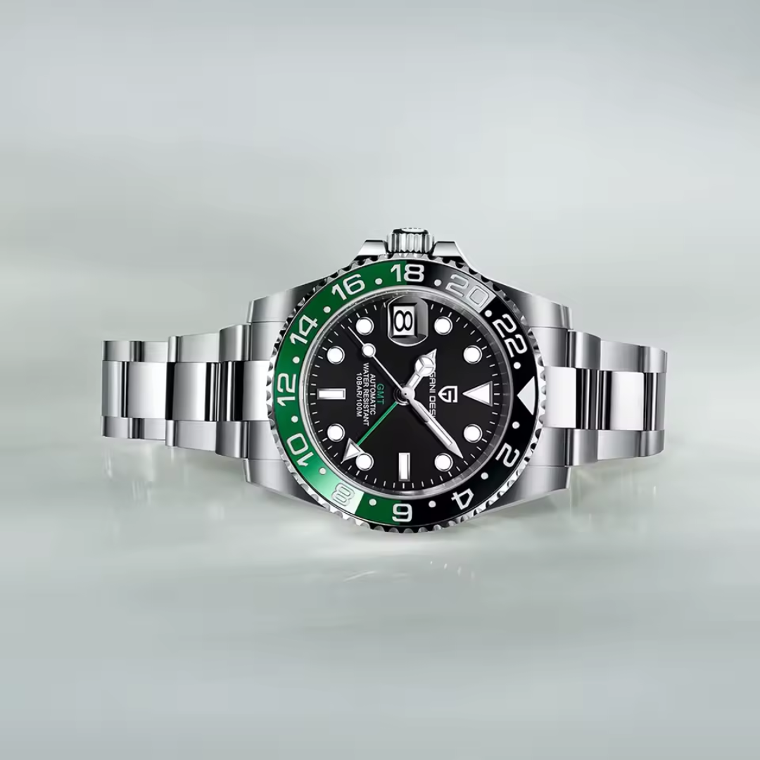 Reloj GMT de Acero Esmeralda