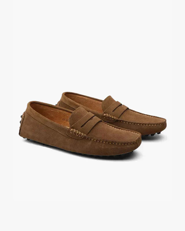 Kingsford Gamuza Driving Loafers - Marrón