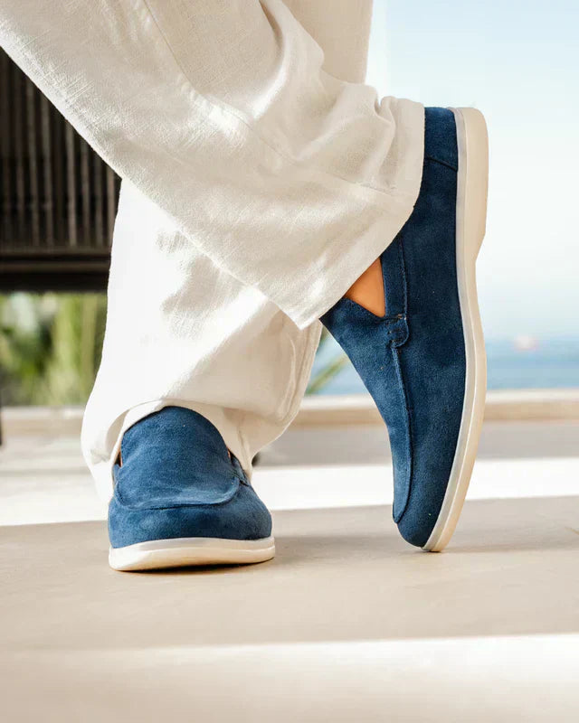 Mocasines de ante confort - Azul marino
