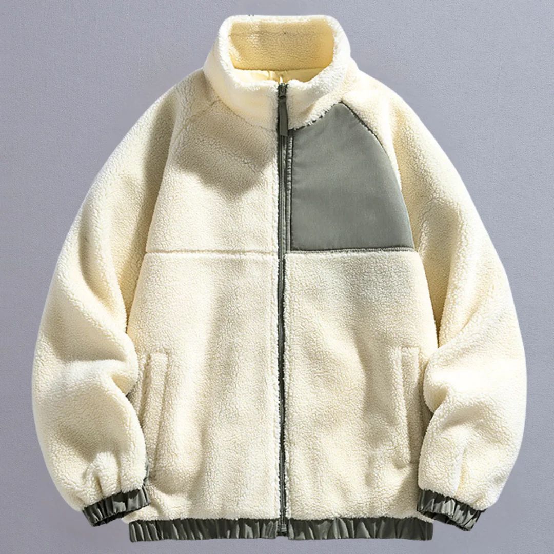 Chamarra Fleece Contrast Core - Kaki
