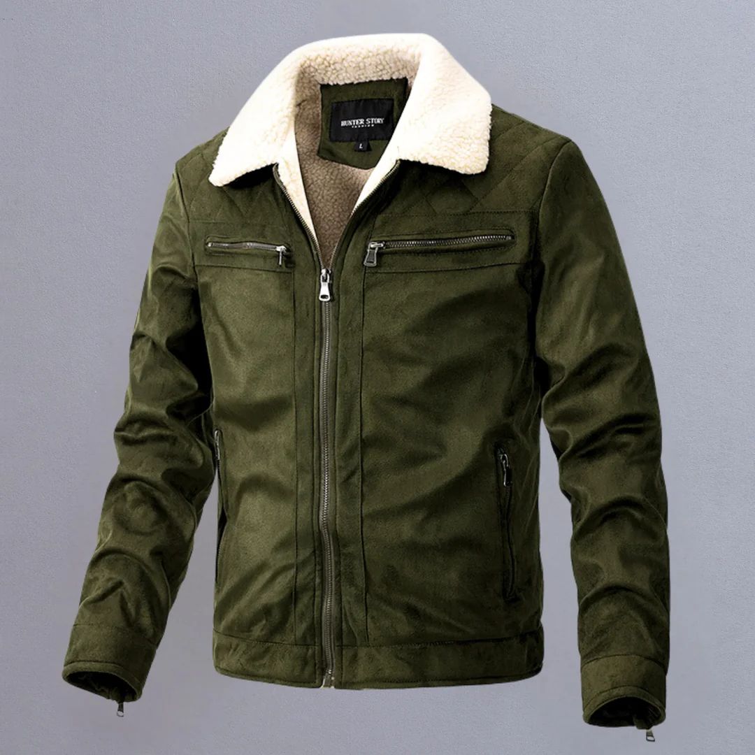 Chamarra Suede Sherpa Core - Negro