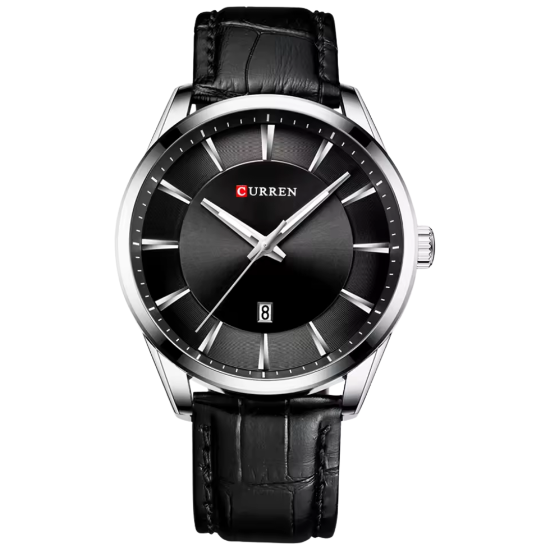 Reloj Clásico de Cuero Eclipse