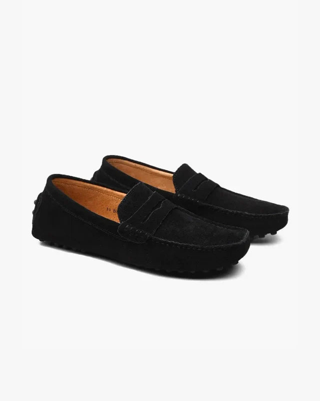 Kingsford Gamuza Driving Loafers - Negro