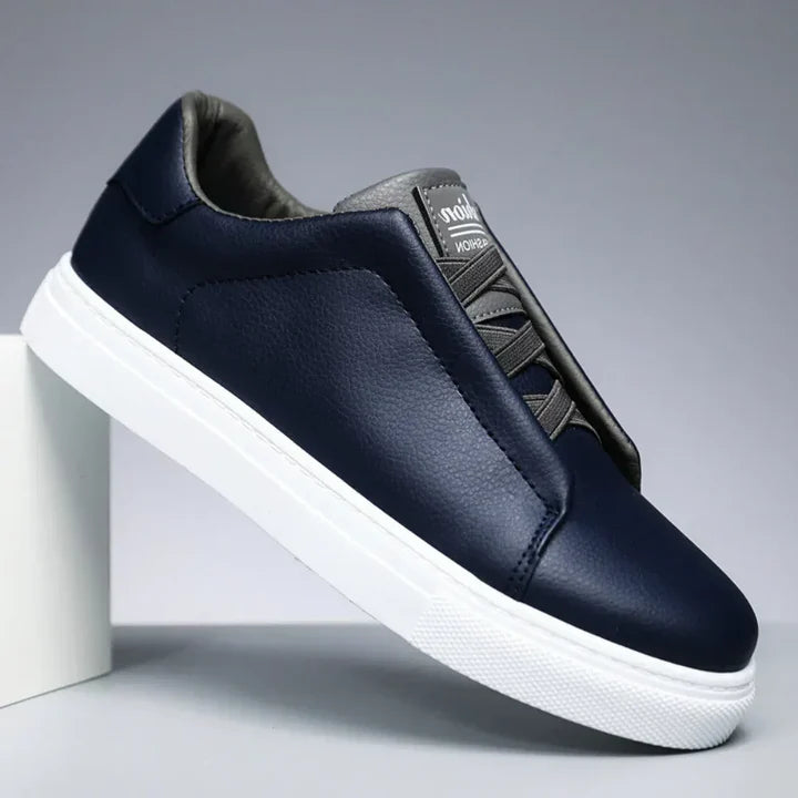 Tenis Slip-On Cuero - Azul Marino