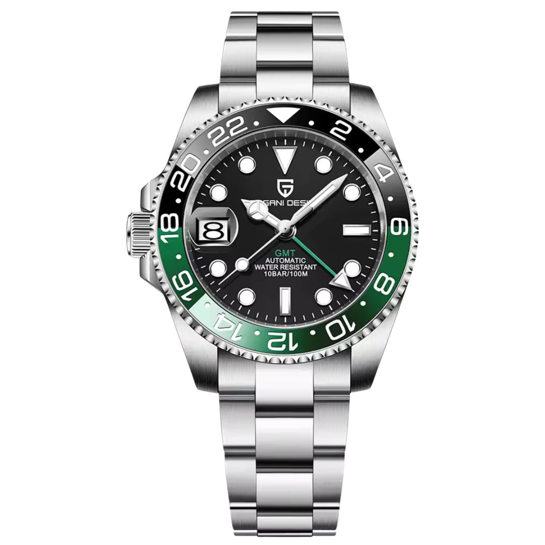 Reloj GMT de Acero Esmeralda