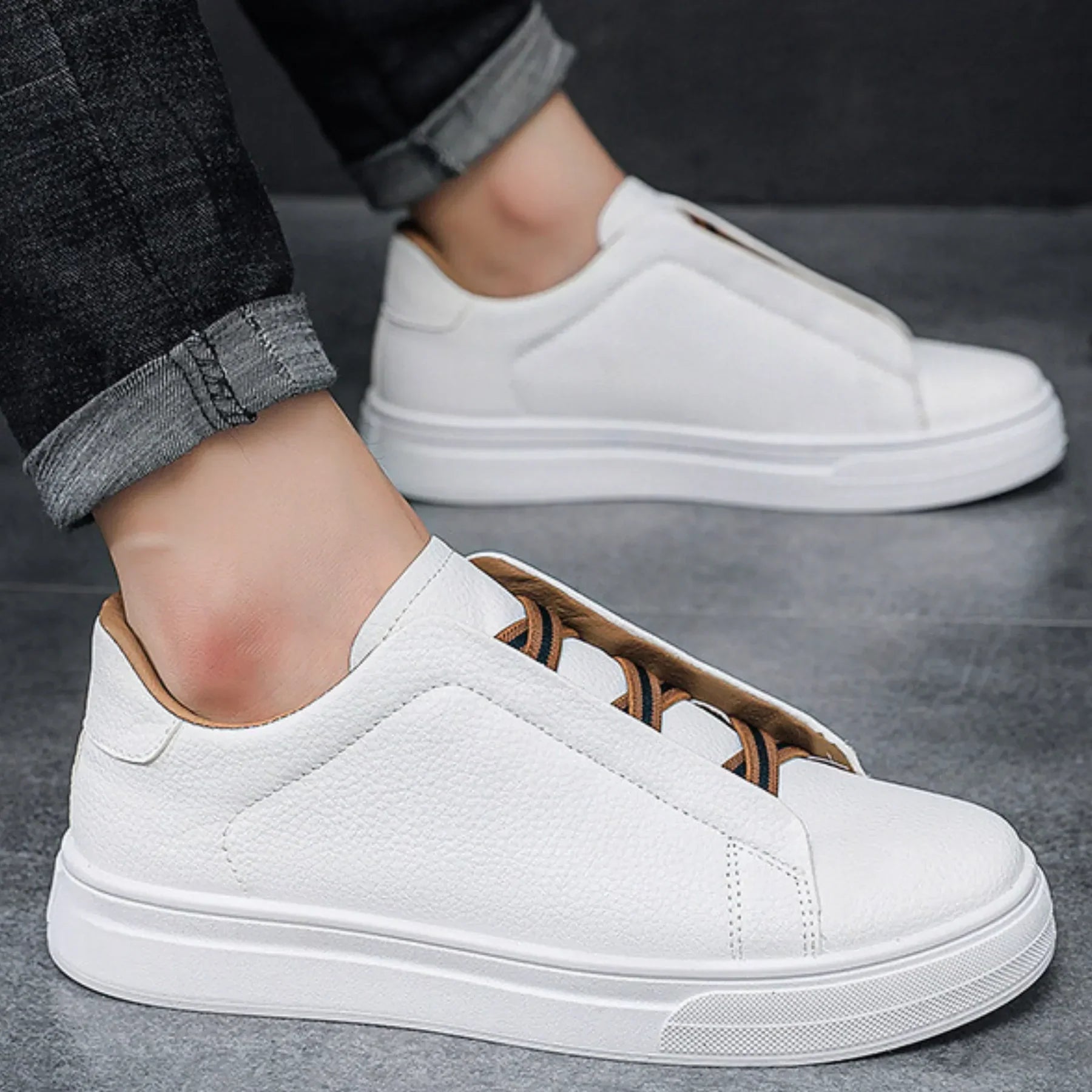 Tenis Ridgeway de Cuero – Blanco