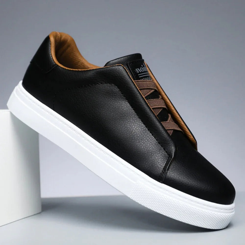 Tenis Harborline de Cuero – Negro