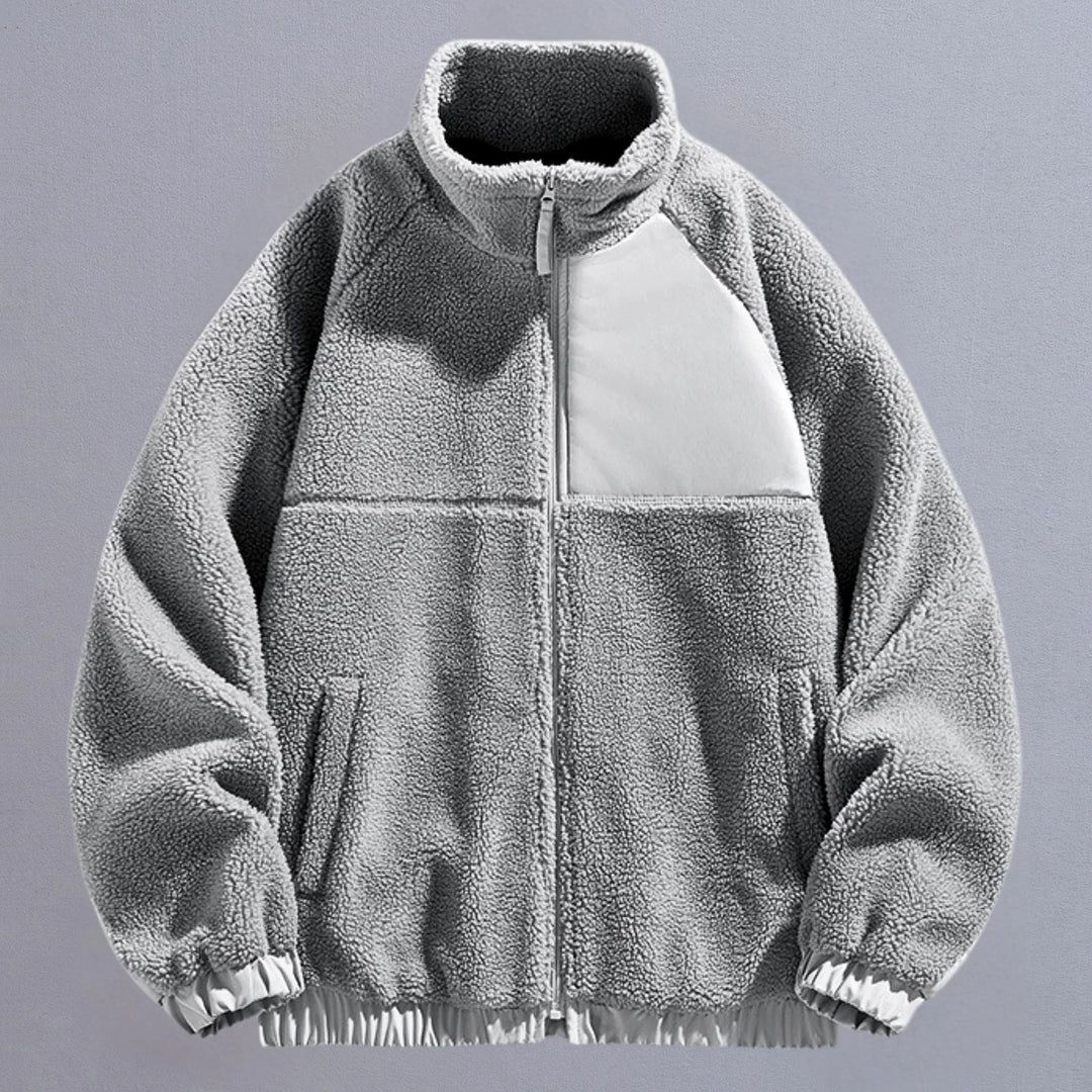 Chamarra Fleece Contrast Core - Kaki