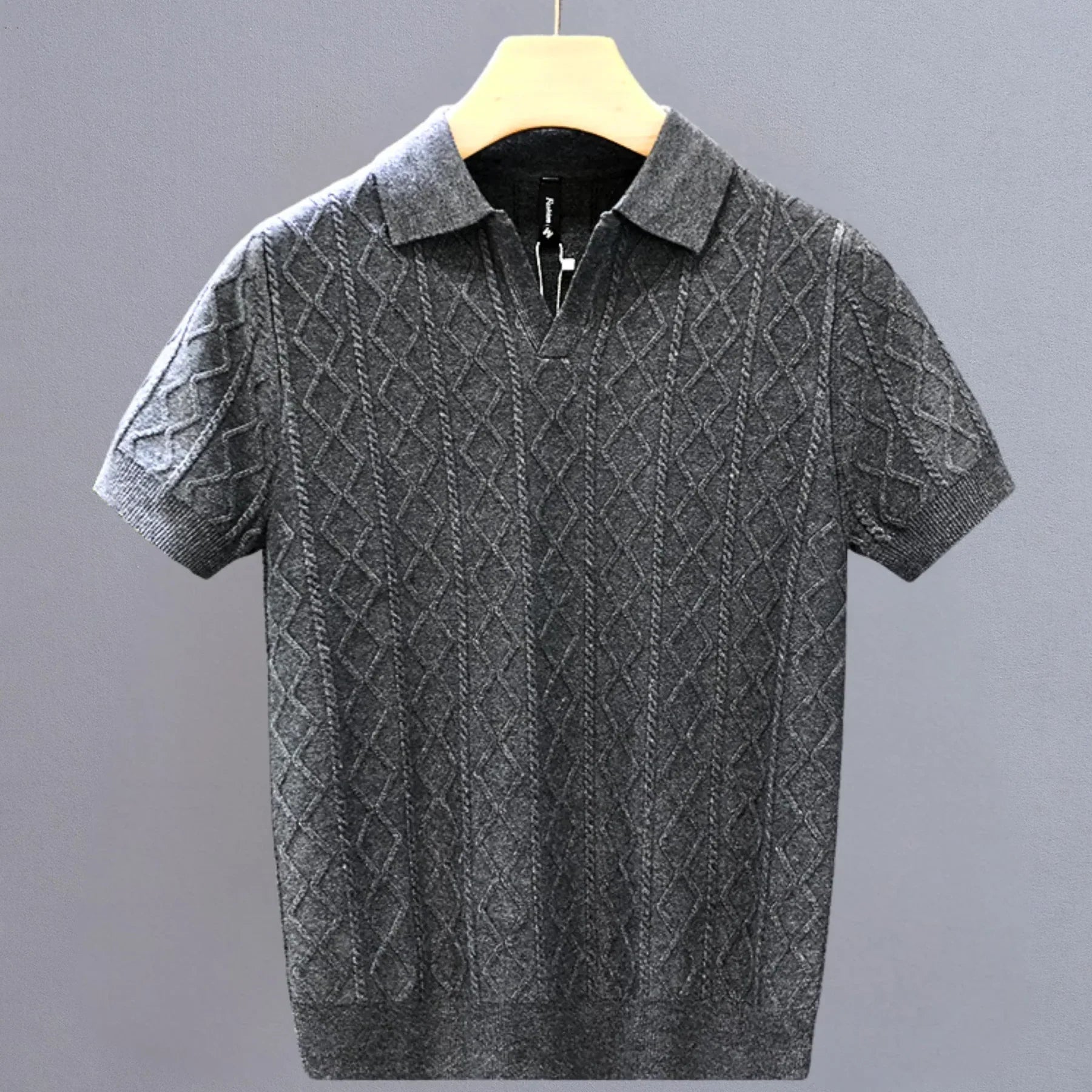 Camisa Polo de Punto David – Marfil