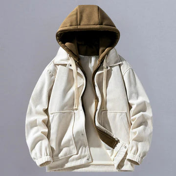 Chamarra Corduroy Hooded Core - Caramelo