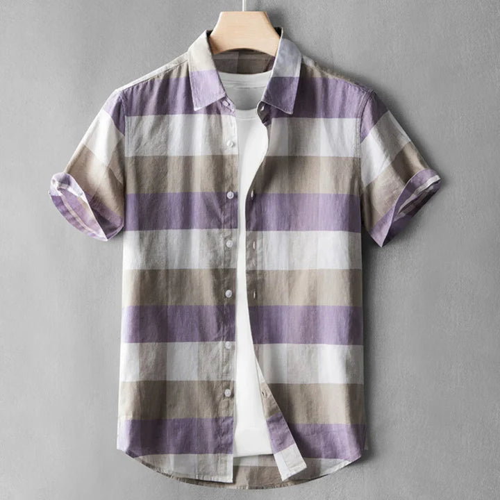 Camisa Organic Relax Button - Azul