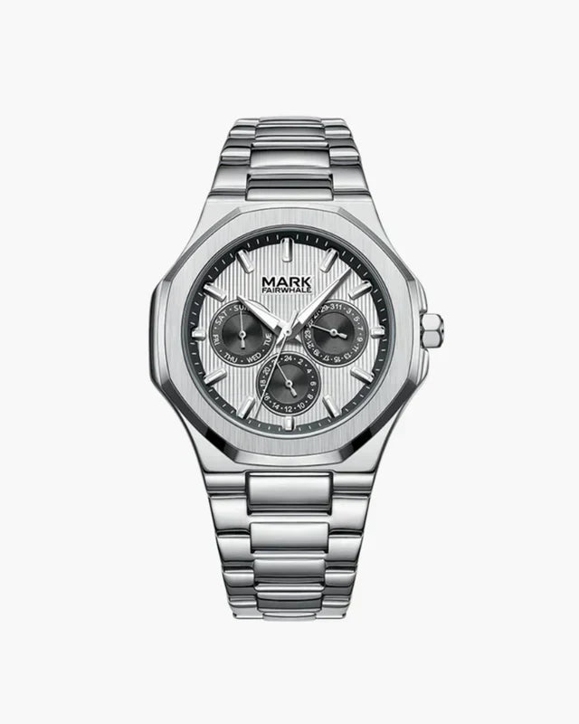 Reloj de Acero Multi-Dial Ascend – Silver