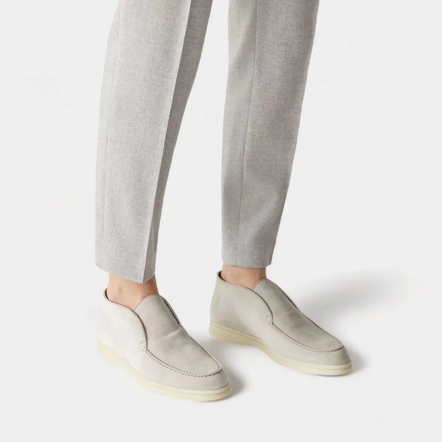 Belmont Gamuza Chukka Mocasines - Blanco