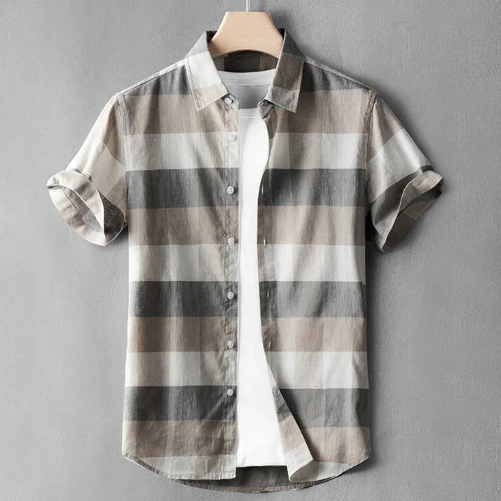 Camisa Organic Relax Button - Azul