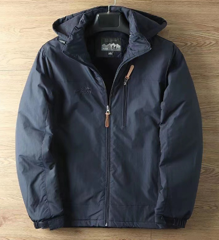 Chaqueta Impermeable con Capucha - Negro