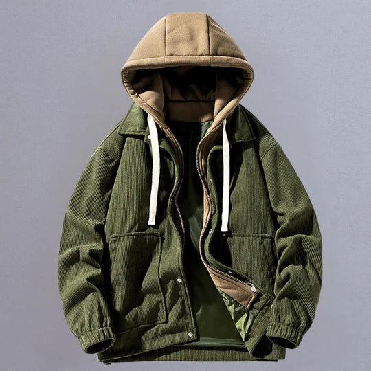 Chamarra Corduroy Hooded Core - Negro