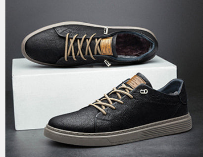 Tenis Casual de Cuero Suave - Negro