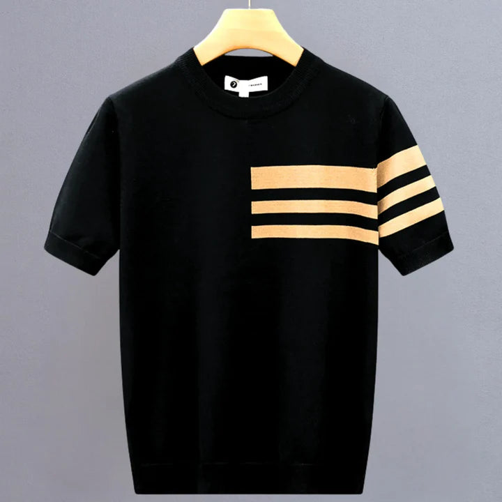 Camisa Stripe Sleeve Core - Beige