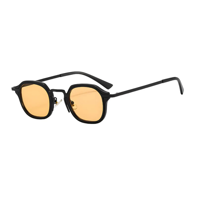 Gafas de Sol UV400 con Montura de Metal - Negro/Naranja